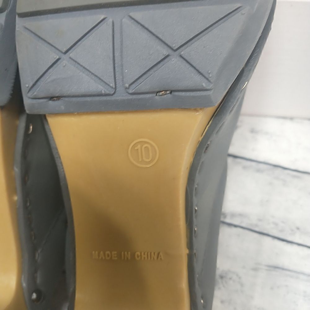 NoSoX PEPPER Mule Clog Heel, Womens SZ 10 Gray. Condition is Pre-owned. - Picture 9 of 10